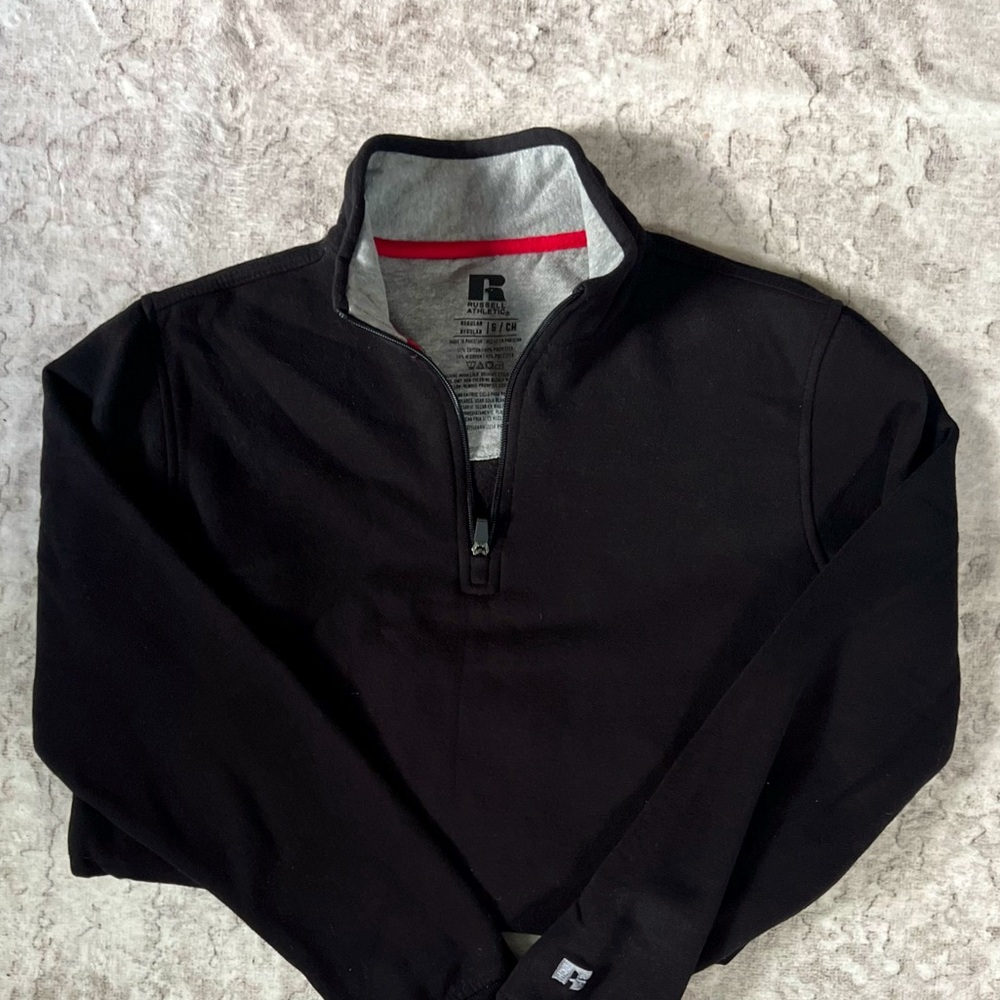 Russell Athletic Black Quarter Zip Sweatshirt